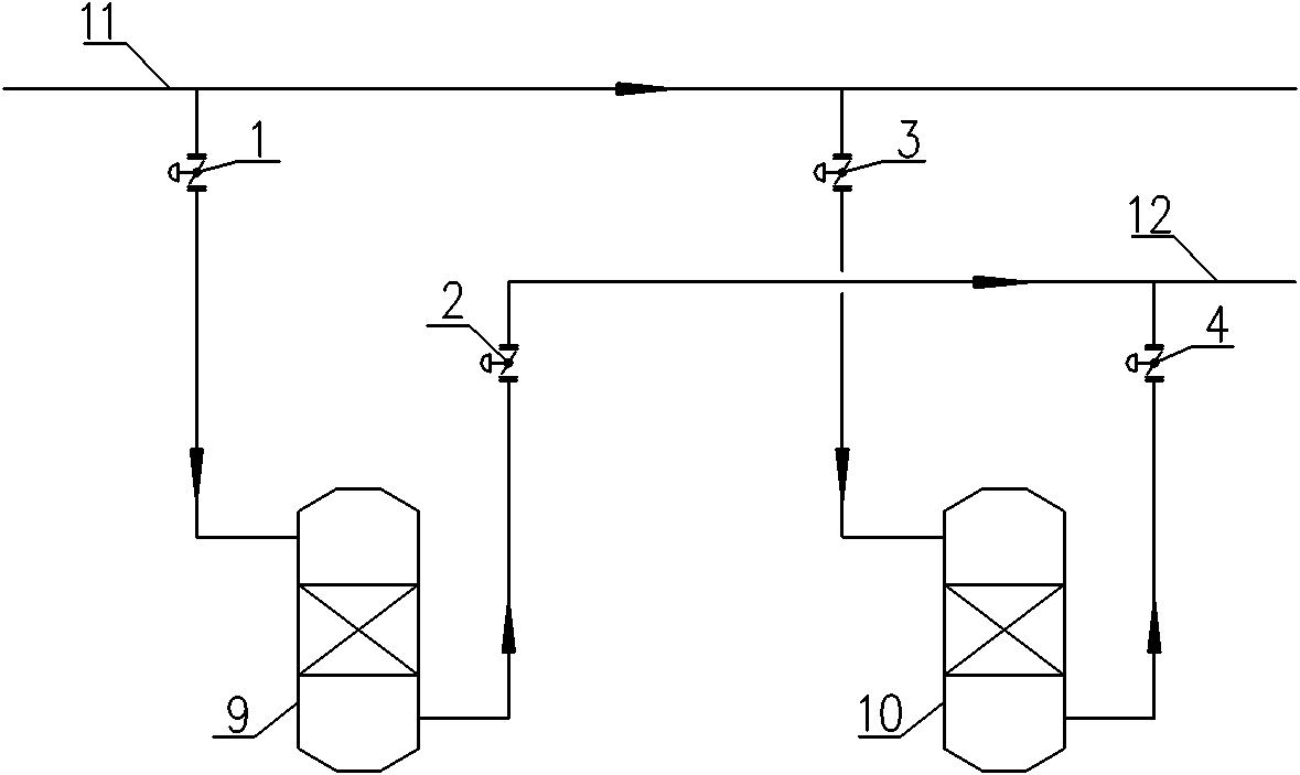 Improved series-parallel operating device of mixed ion exchanger