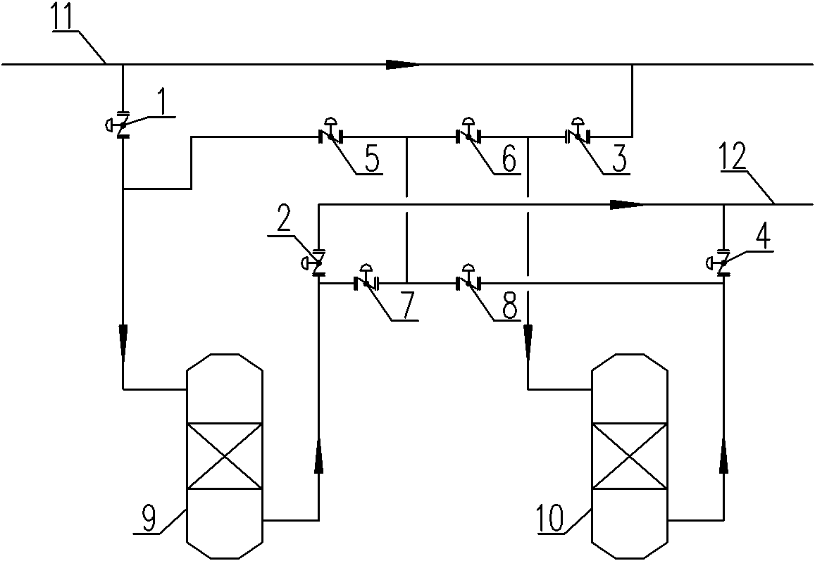 Improved series-parallel operating device of mixed ion exchanger