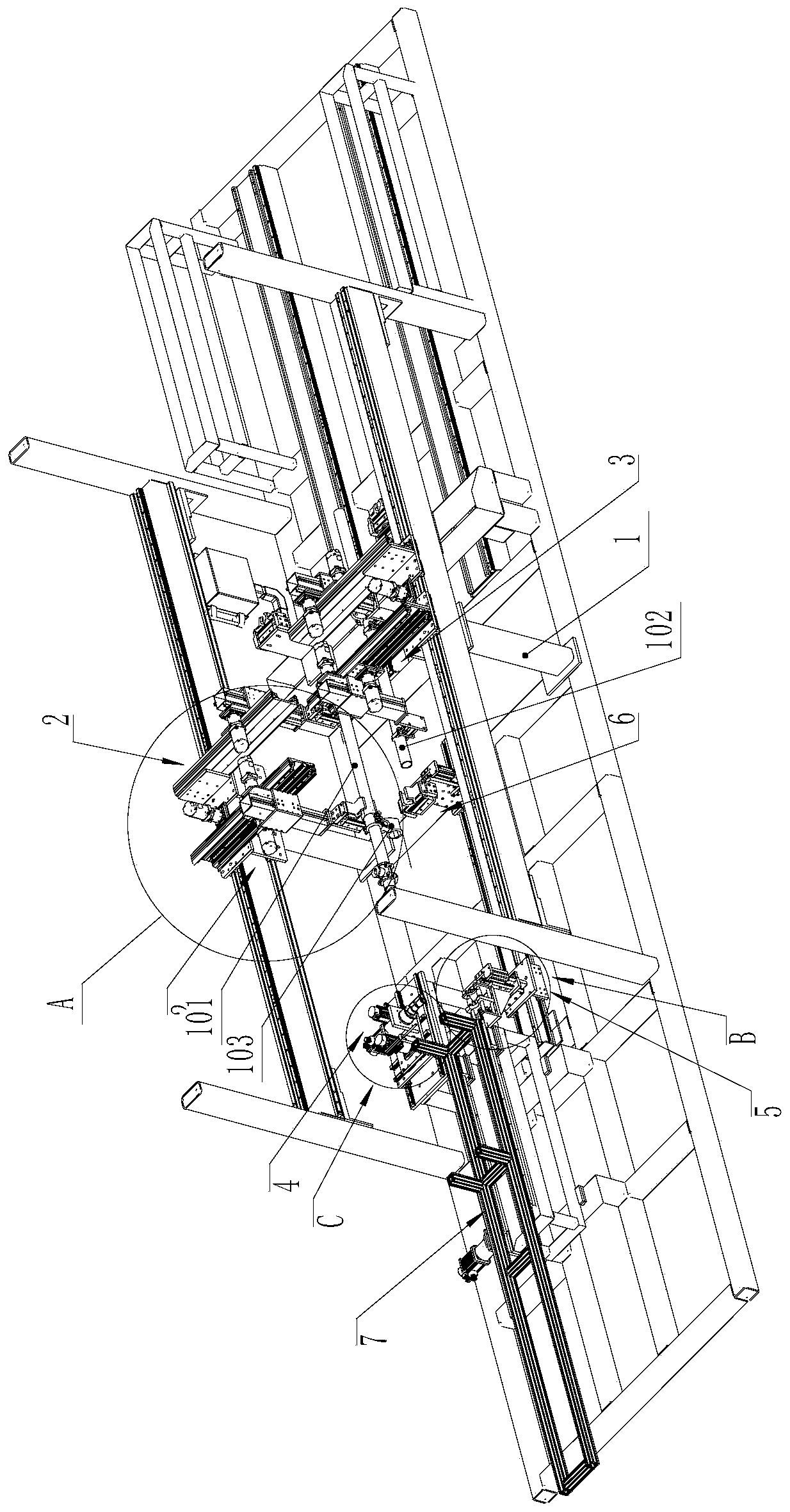 Automatic assembling device and automatic assembling method for railway cantilever assembly