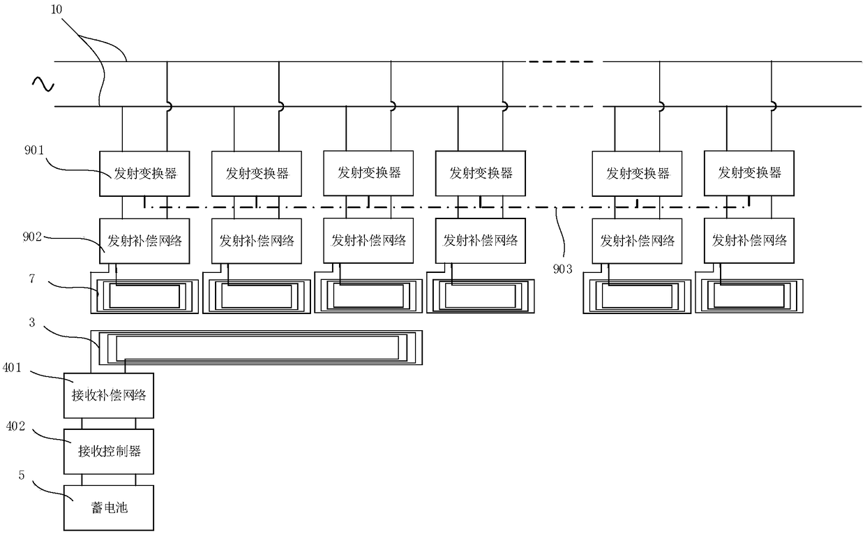 Moving vehicle wireless charging device and method thereof