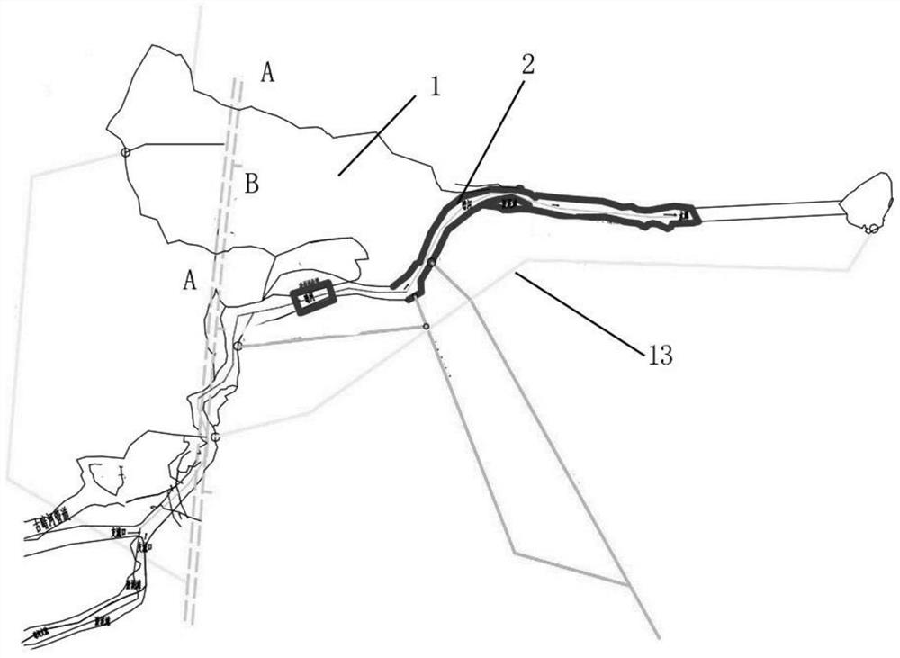 Continuous beam bell mouth friction loss testing method based on karst cave and underground river environment