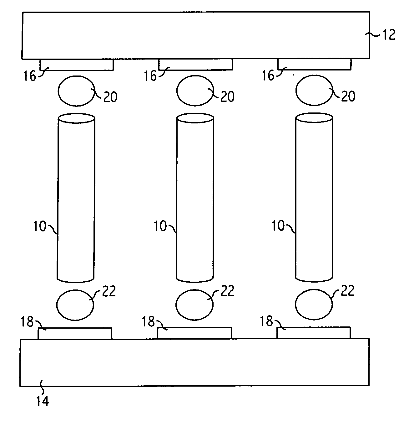 Ternary alloy column grid array