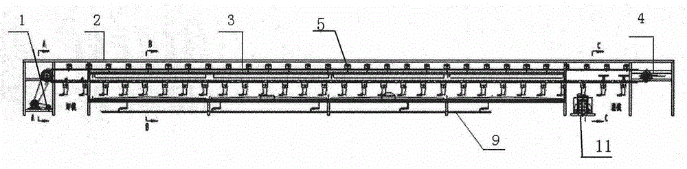 Rubber shoe lining impregnation device and method for automatically impregnating rubber shoe linings by rubber shoe lining impregnation device