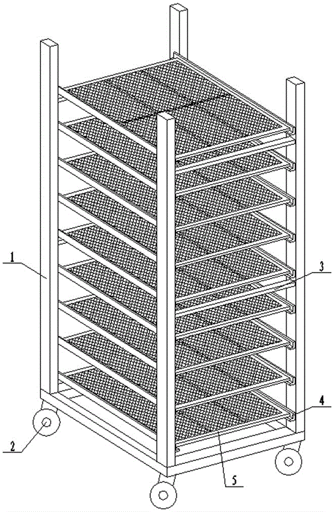 Laver drying and transporting trolley