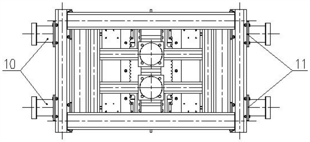 A three-way hydraulic four-link assembly platform and a method for making a shock isolator