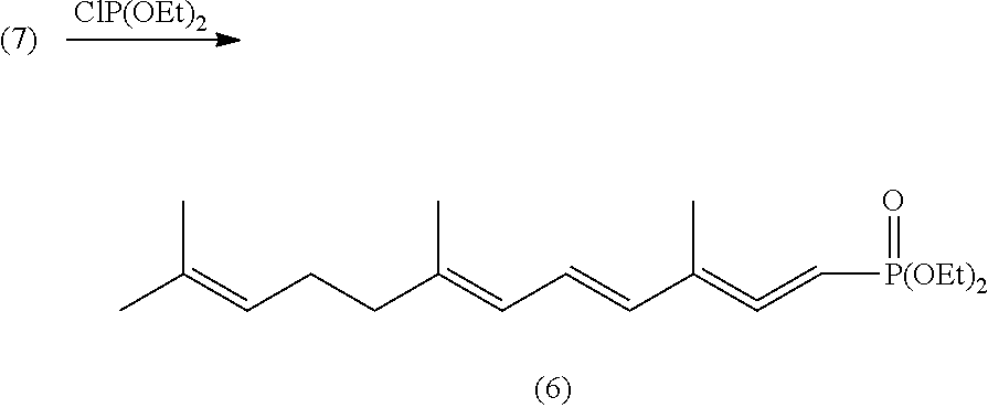 Lycopene Intermediate 1, 3, 6, 10-Tetra-Double Bond Pentadec-Carbon Phosphonate as well as Preparation Method and Use Thereof