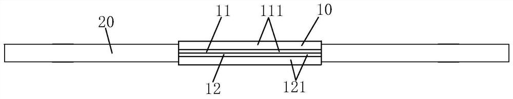 Automatic welding material belt for brocade silk threads