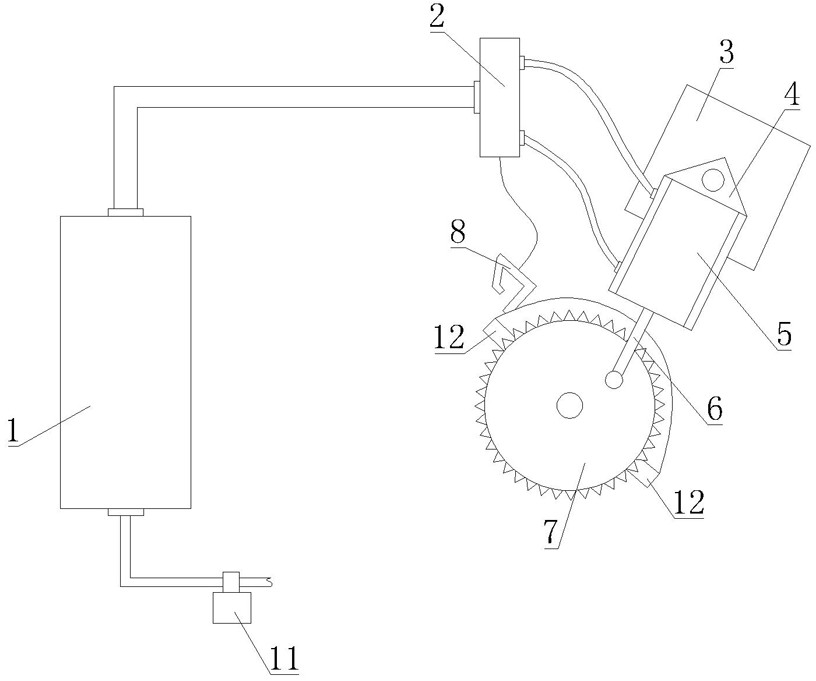 Pneumatic driving type power mechanism