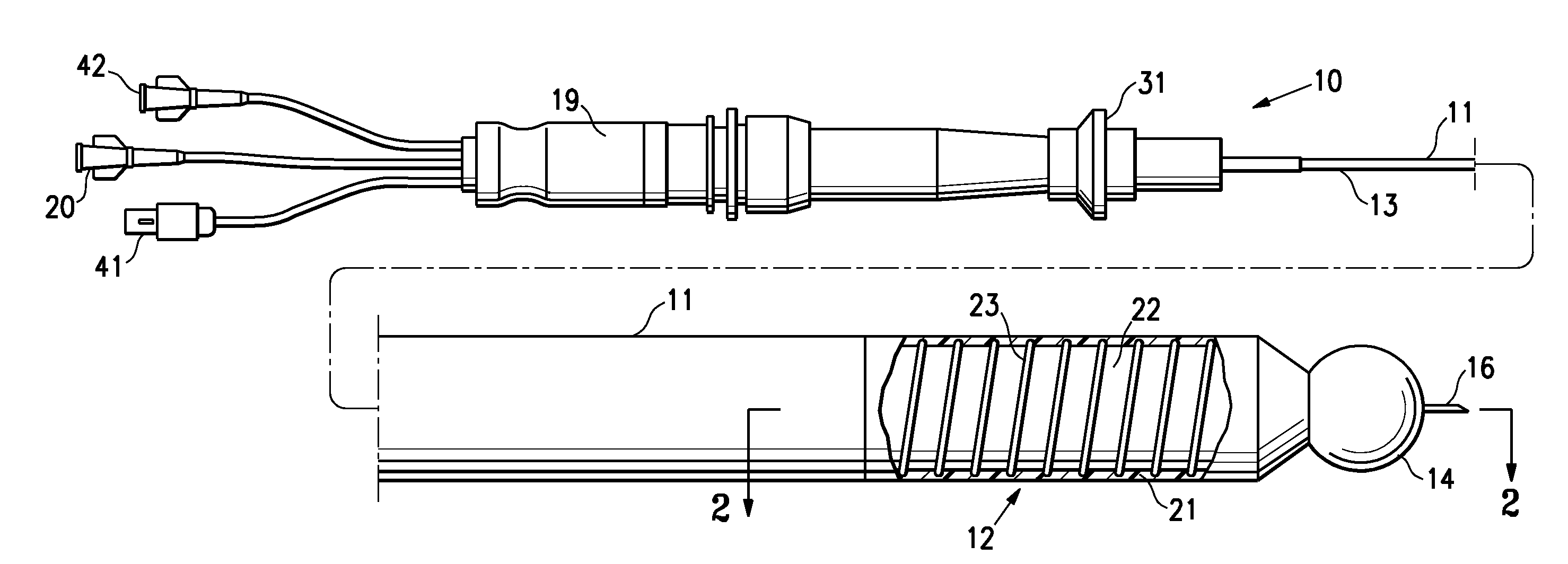 Visualization of a catheter viewed under ultrasound imaging