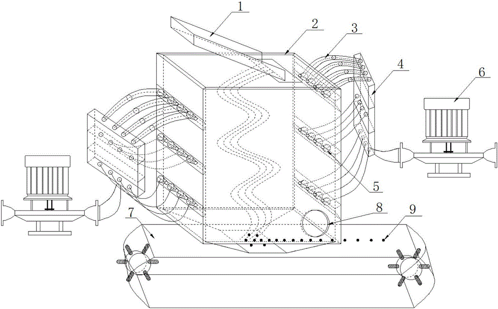 Blast furnace molten slag dry method treatment device based on high-temperature slag waste heat recovery