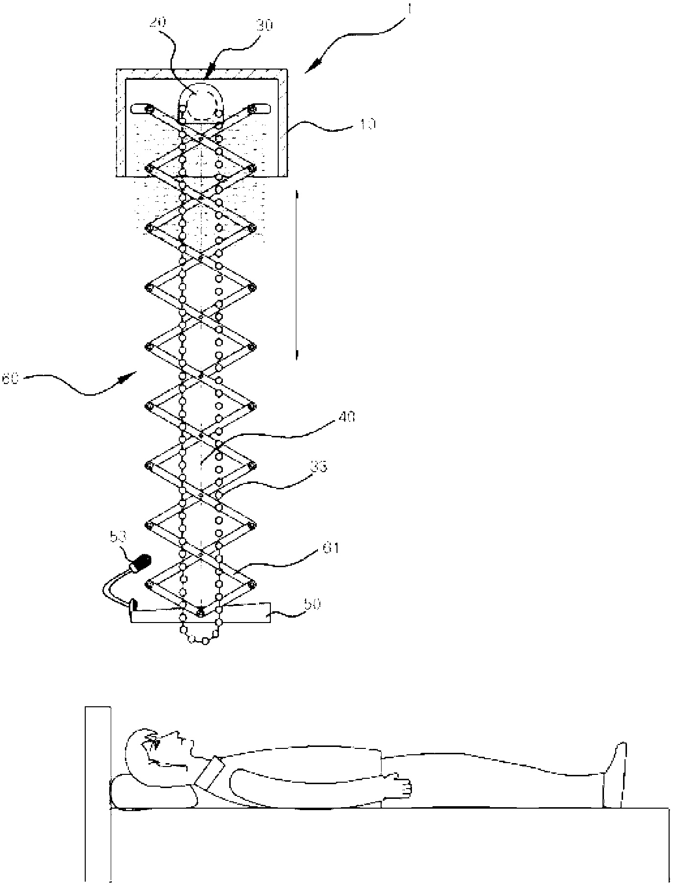 Reading desk used in sitting or lying position