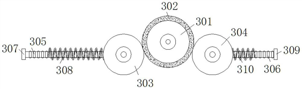 Structure for reducing broken yarns of machine table in production of glass fabric