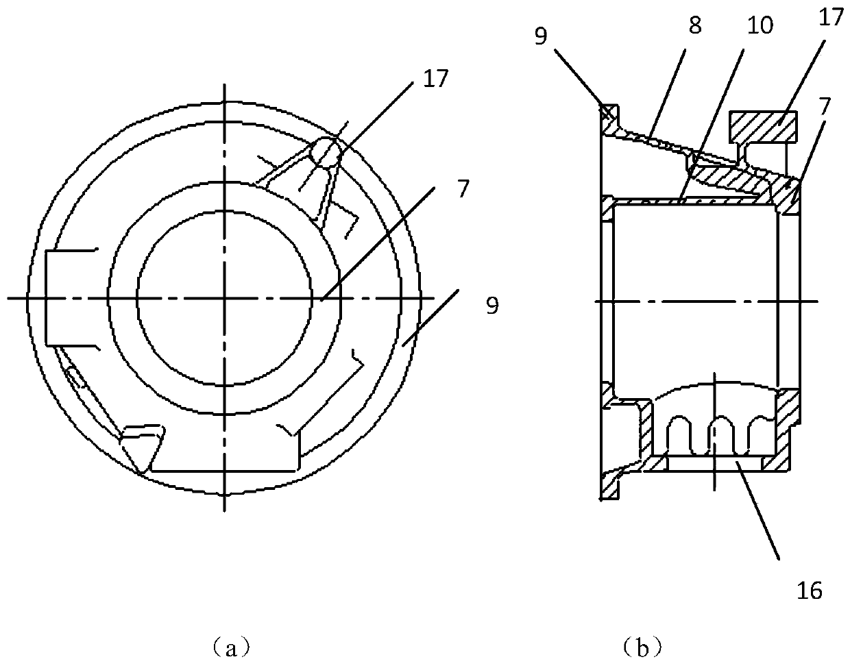 Internal gear box casting structure and method