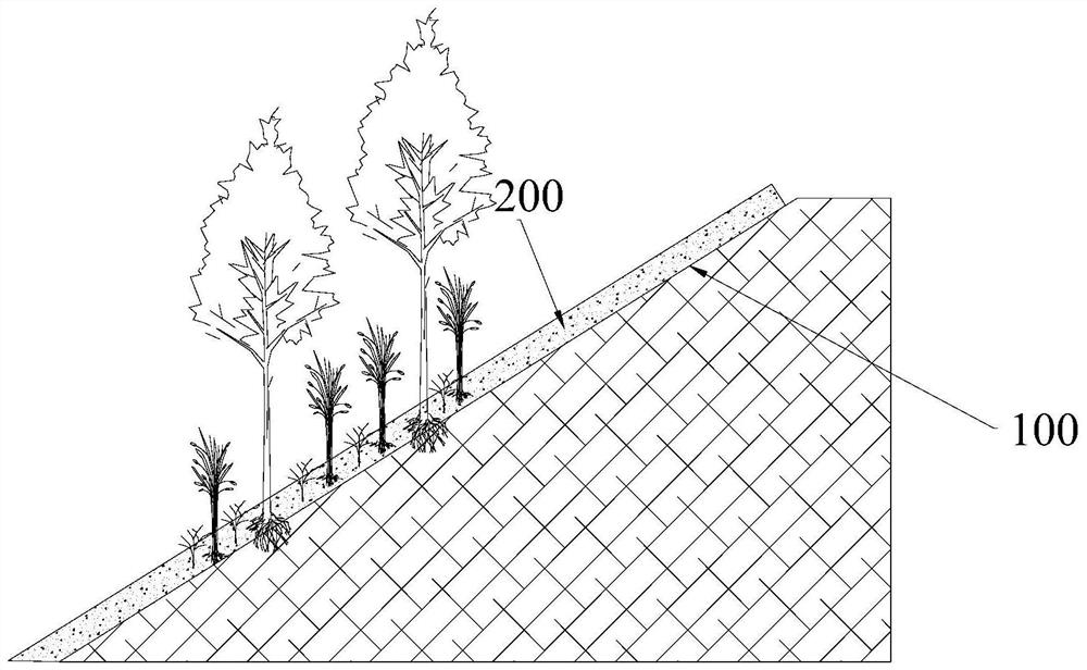 Foamed concrete vegetation nutrient medium and application thereof