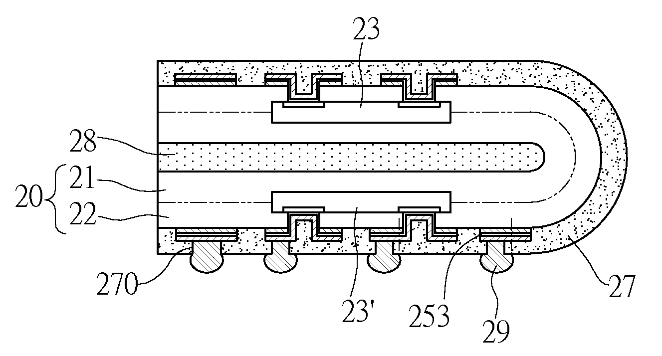 Stacked semiconductor device and fabricating method thereof