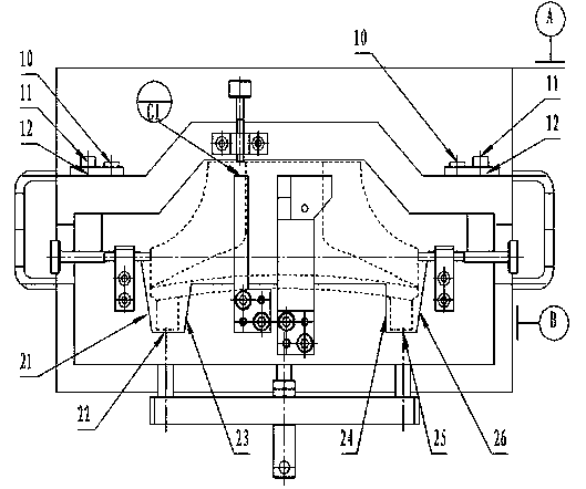 Low melting point alloy casting clamp for processing thin-walled parts, and use method thereof