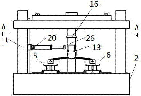 Three-directional dynamic performance test equipment for vehicle suspension leaf spring, and application thereof