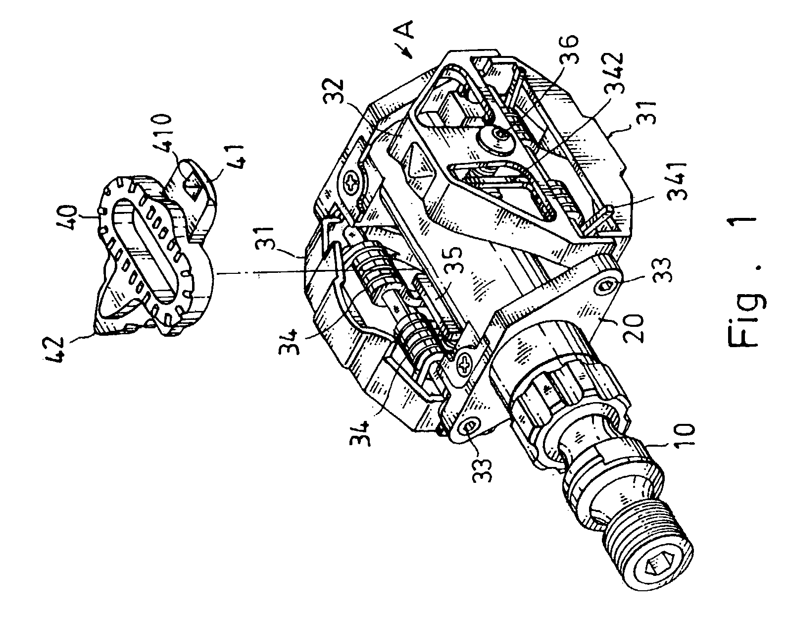 Pedal structure for a bicycle