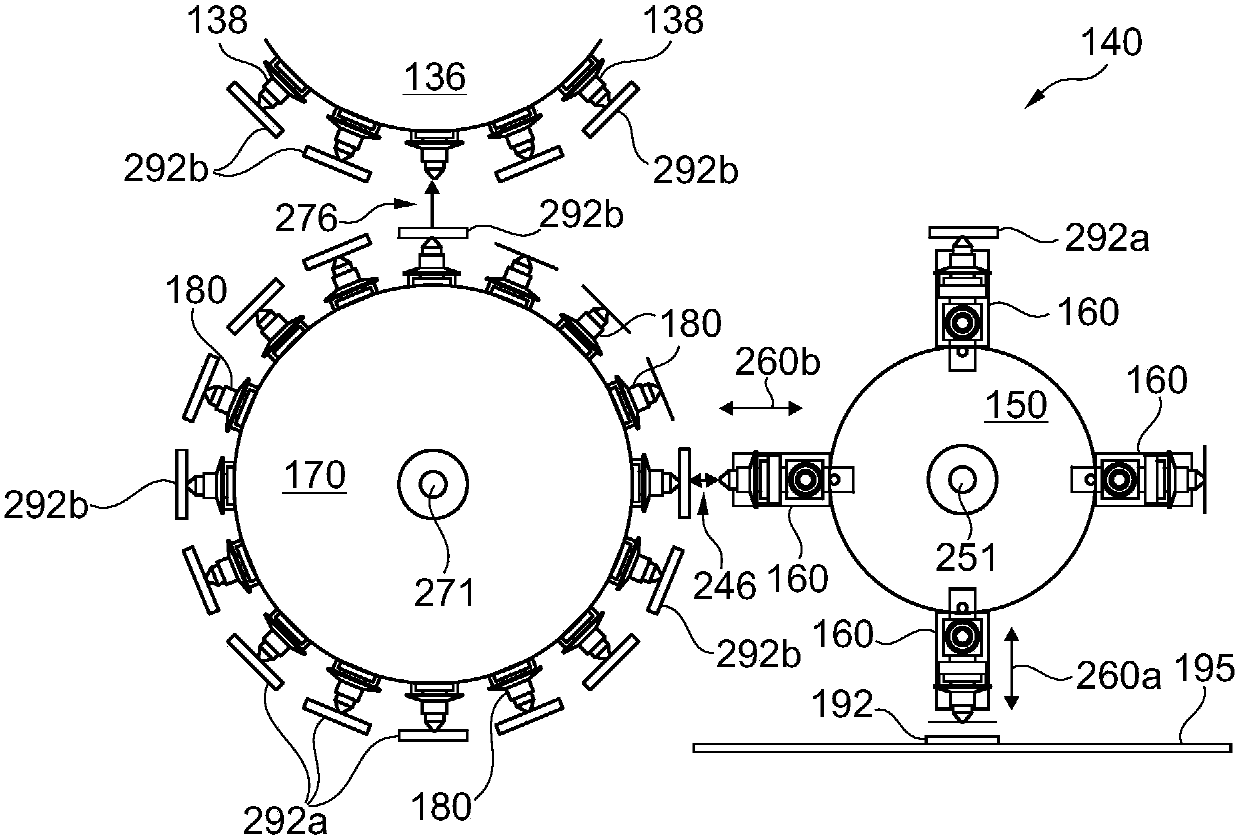 Buffering of fcob chips in a chip transfer device