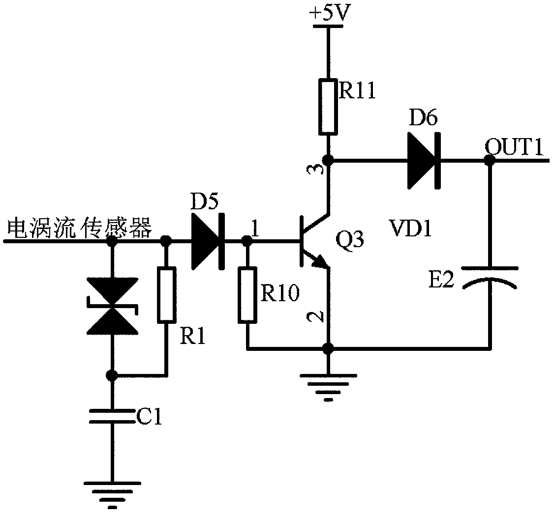 Turnout switch machine expression rod notch signal processing circuit