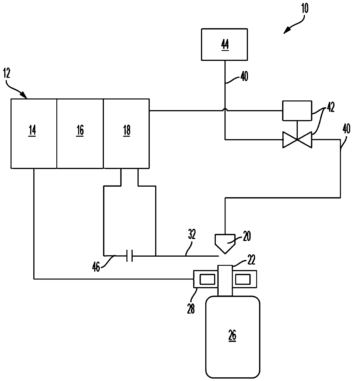 Medical liquid container filling system and method