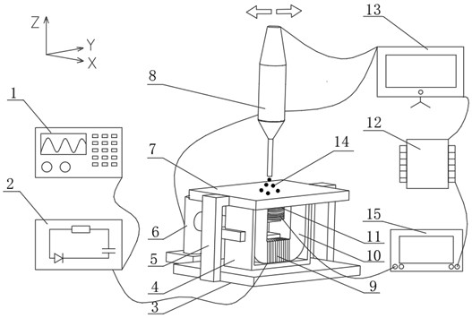 Real-time monitoring device and method for cold spraying coating and interface defects of cold spraying coating