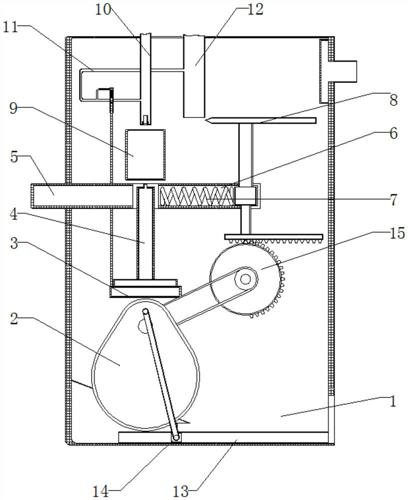 A device that uses a cam mechanism to control cutting and automatic fixed grinding