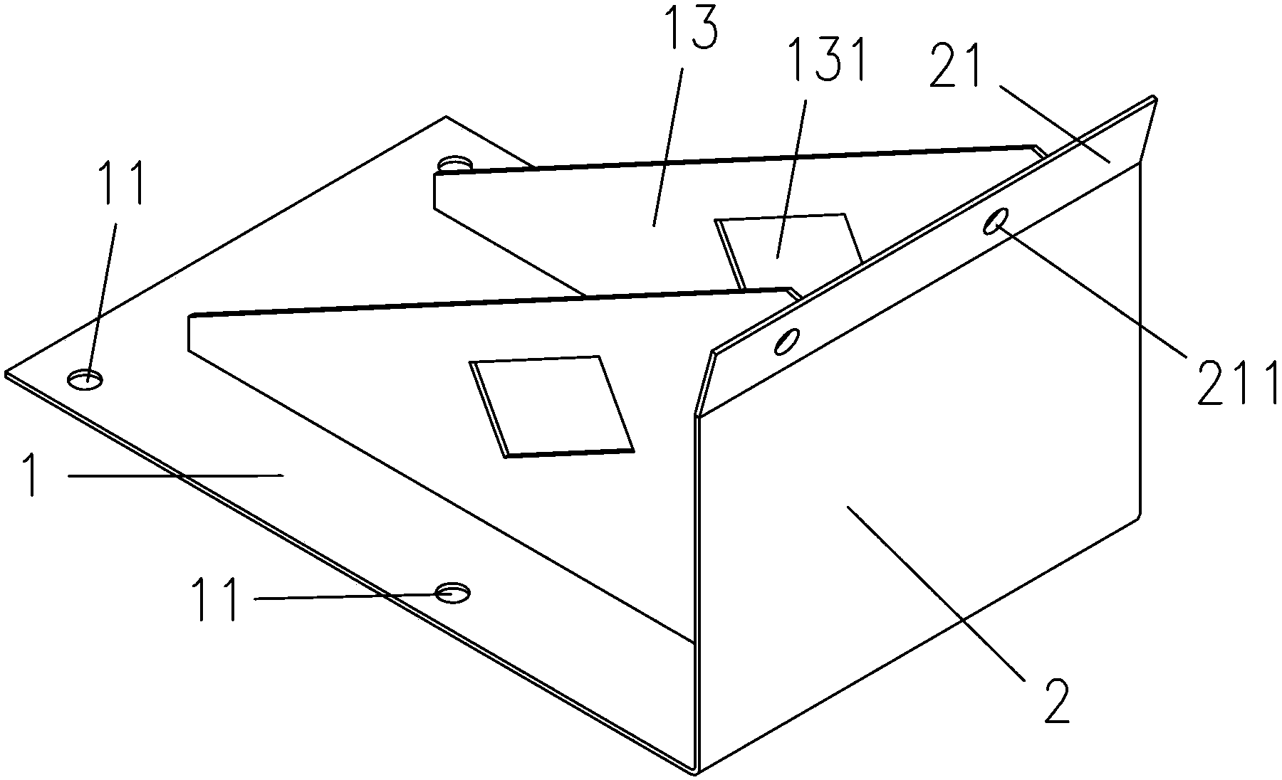 Installation method of shunt module cabinet body upper support frame piece and positioning tool for installation