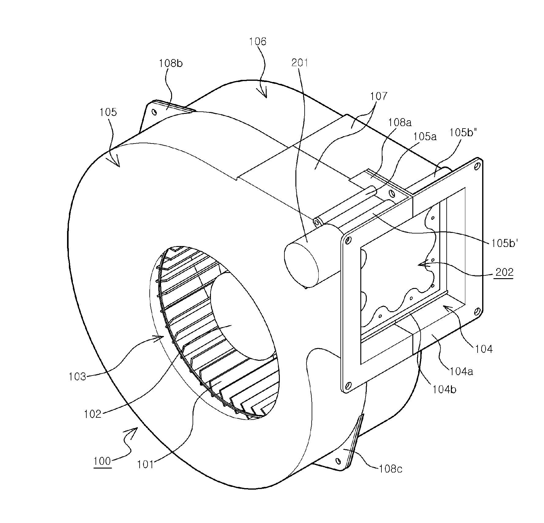 Damper-integrated blower having improved airtightness