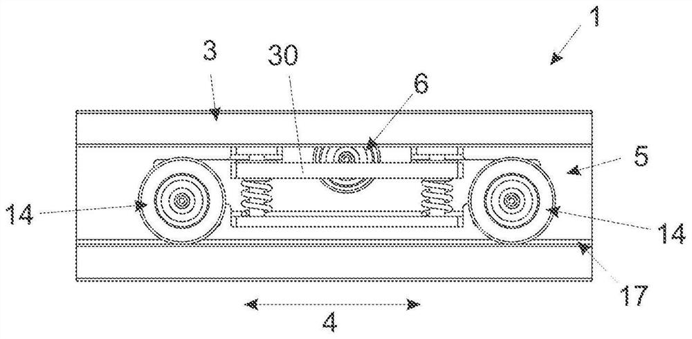 Arrangement for guiding a sliding door