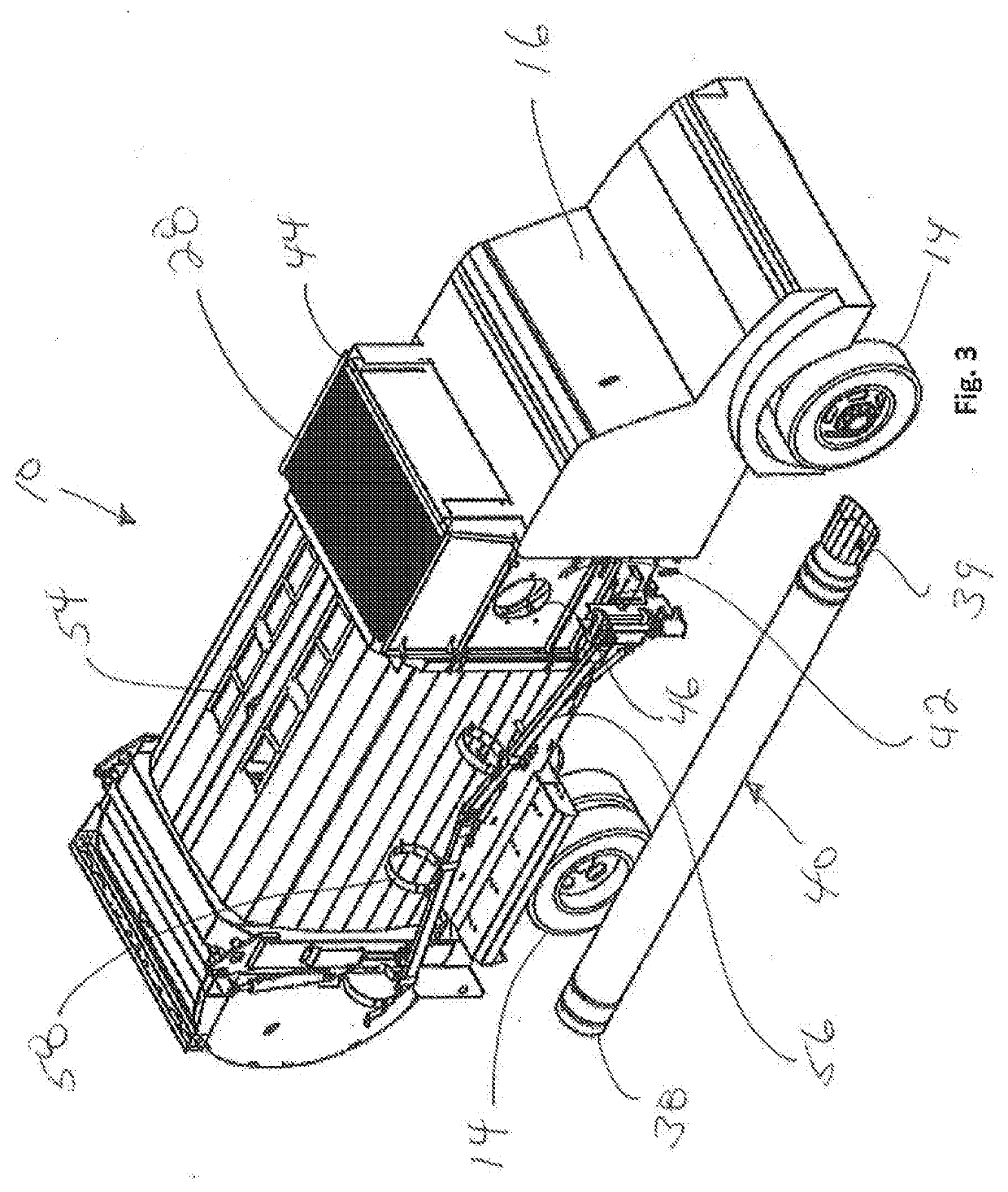 Leaf collection vehicle