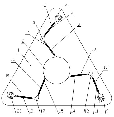 Plane parallel three-degree-of-freedom precise operating platform