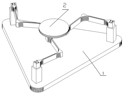 Plane parallel three-degree-of-freedom precise operating platform