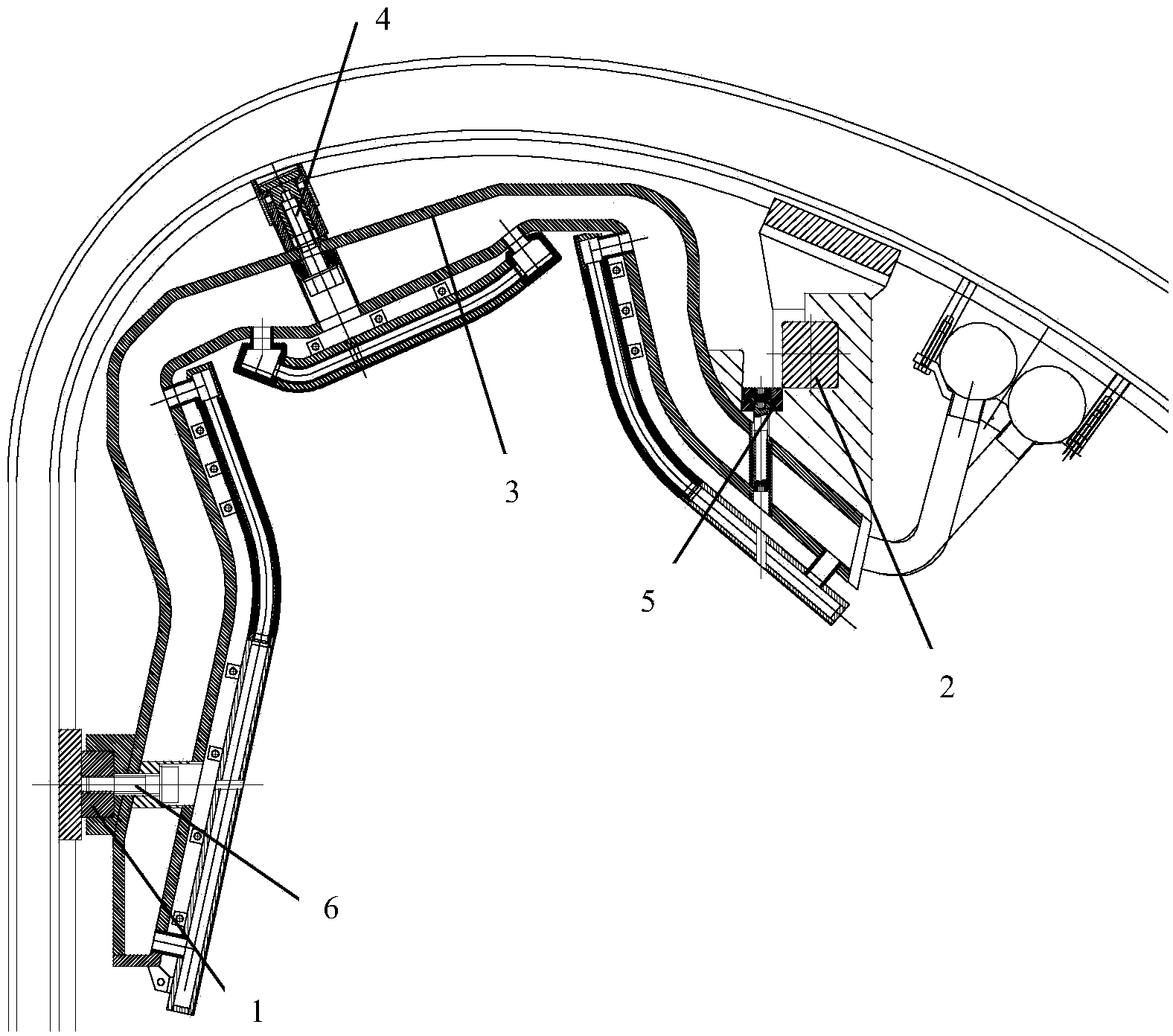 High-accuracy quick assembling and disassembling structure for tokamak divertor module