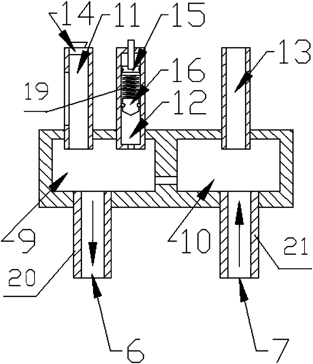 A one-way rotating damping bracket