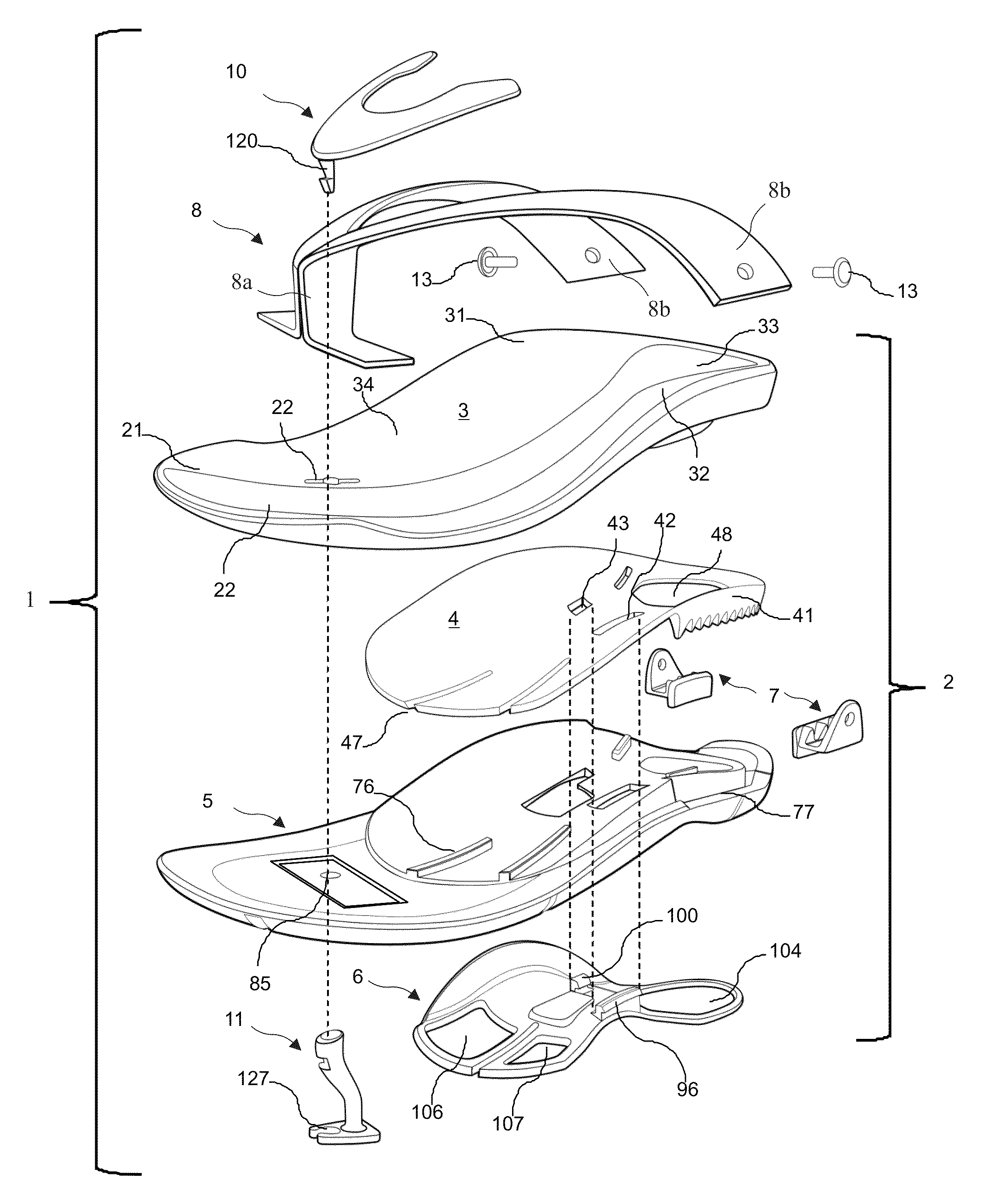 Article of footwear with embedded orthotic devices