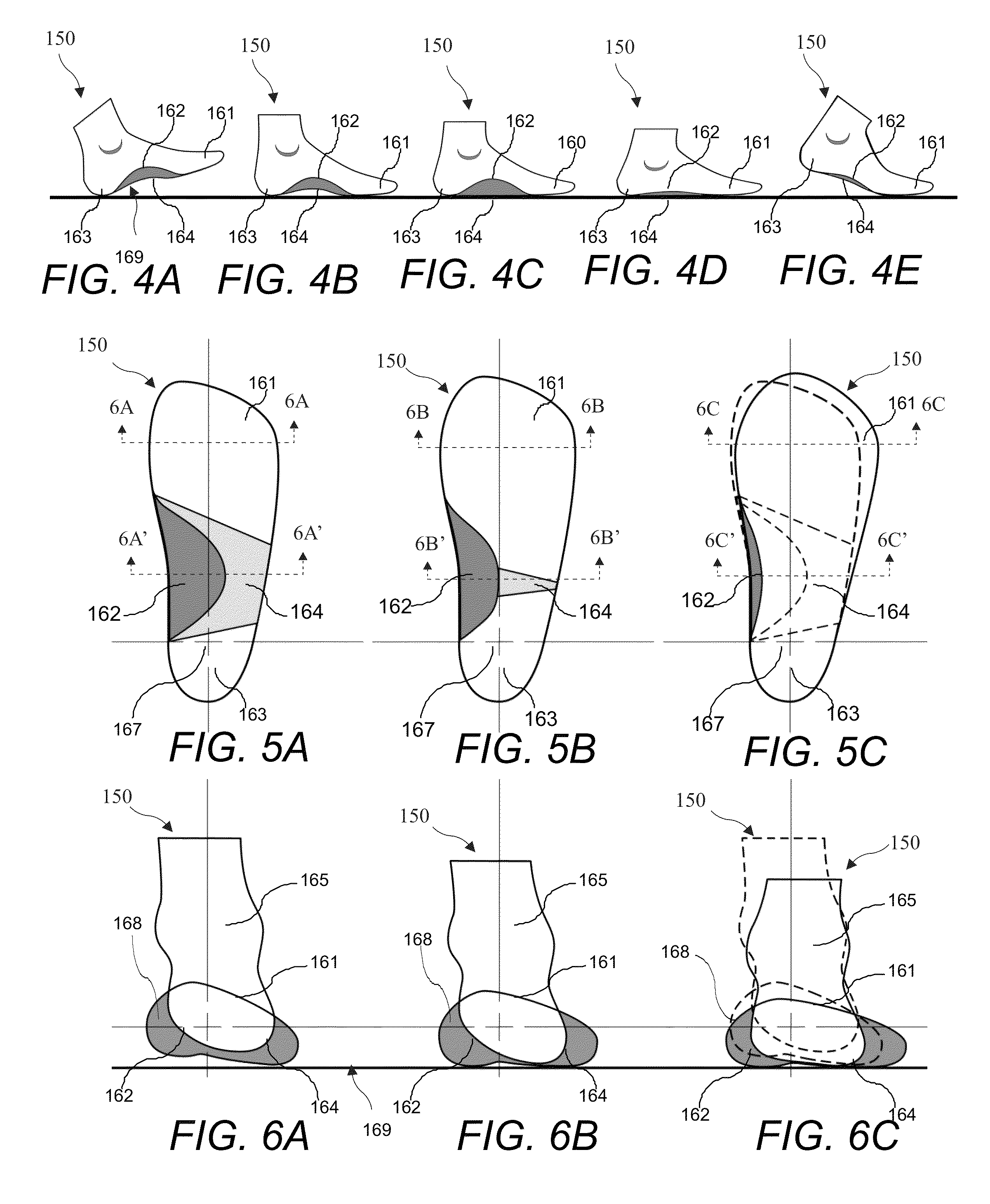 Article of footwear with embedded orthotic devices