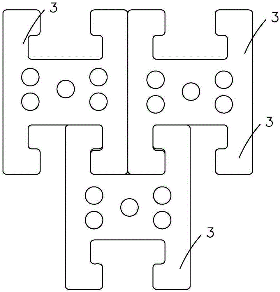 Spliced hollow brick