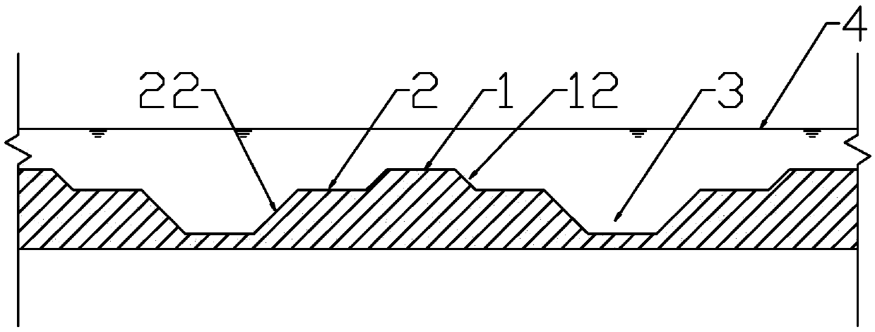 Underwater topographical structure used to water body ecological restoration