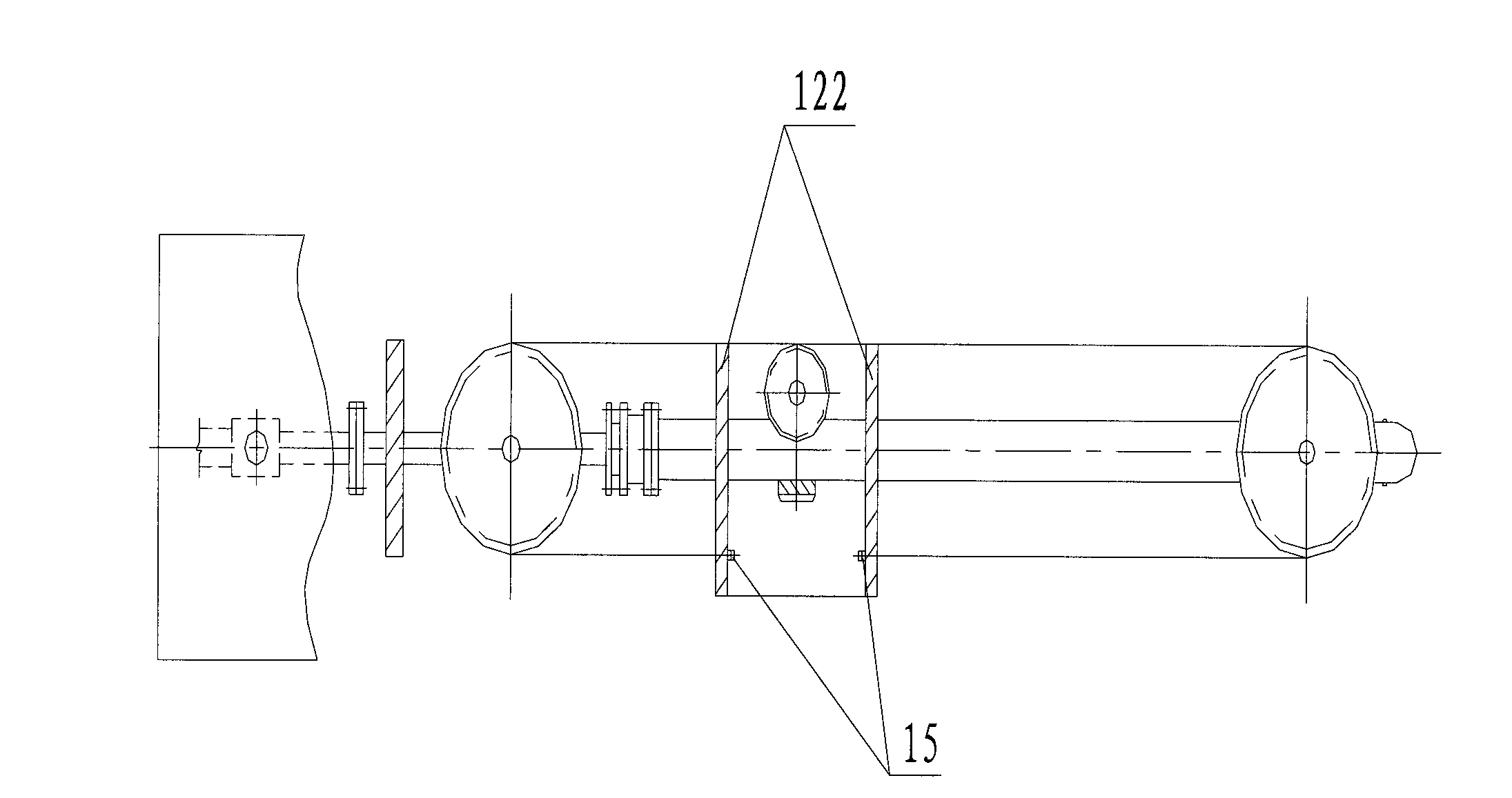 Telescopic gas soot blower