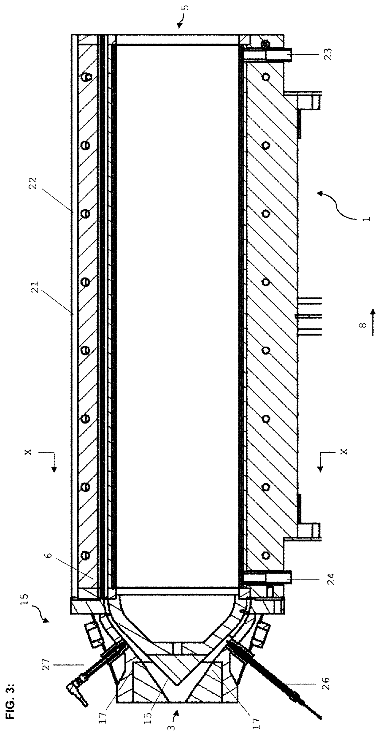 Cooling tool for an extruder