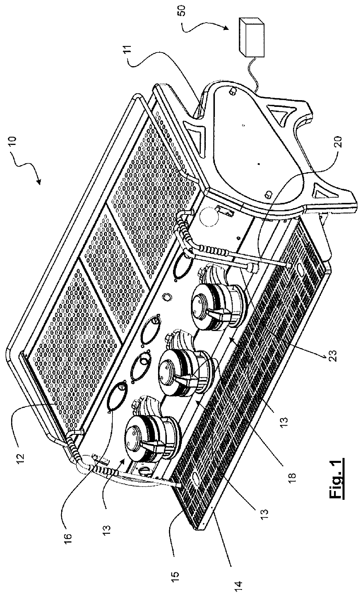 Active system for monitoring and filtering the water for an espresso coffee machine and associated espresso coffee machine