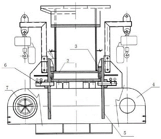 Suspension type large hanging beam