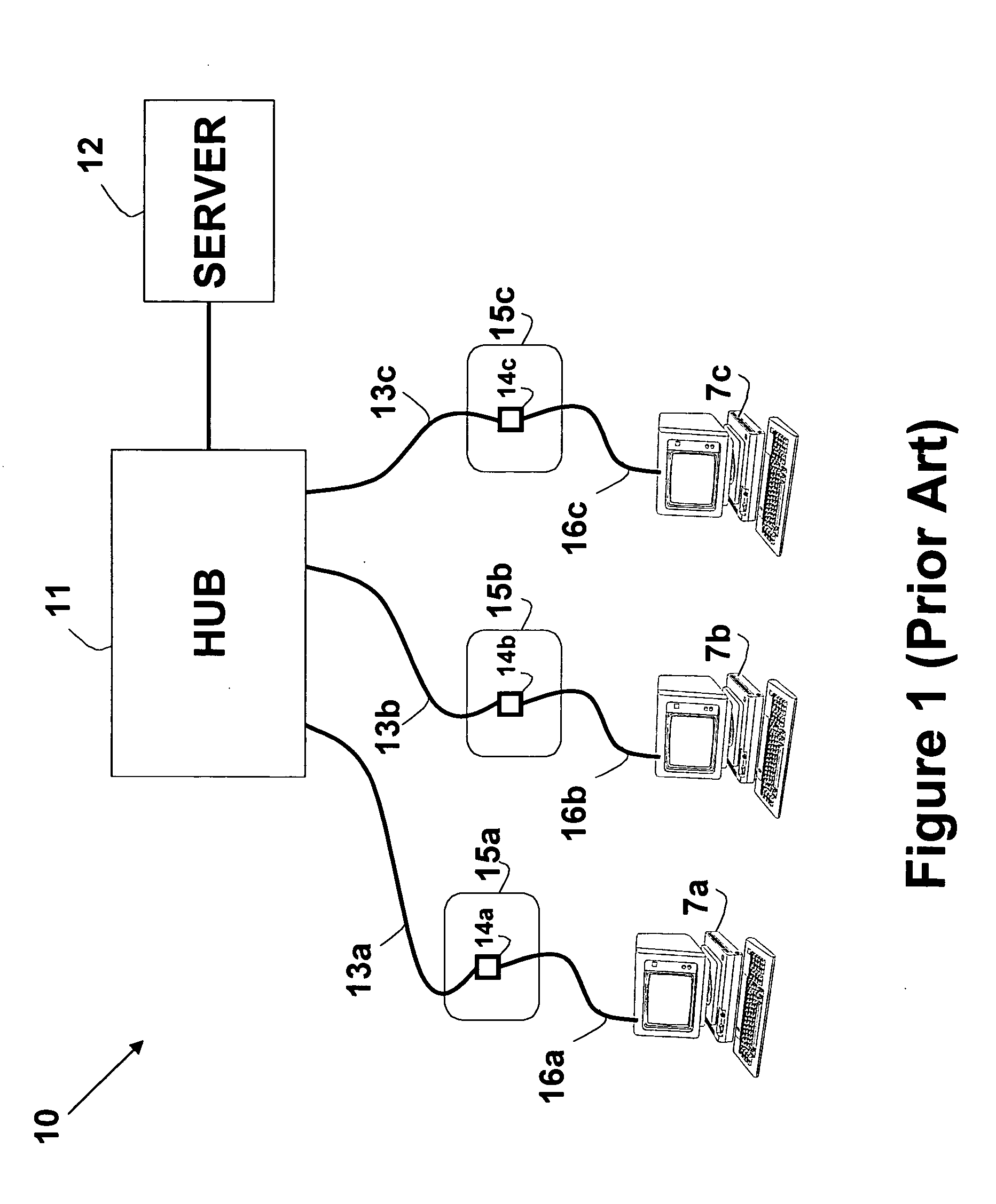 Addressable outlet, and a network using same