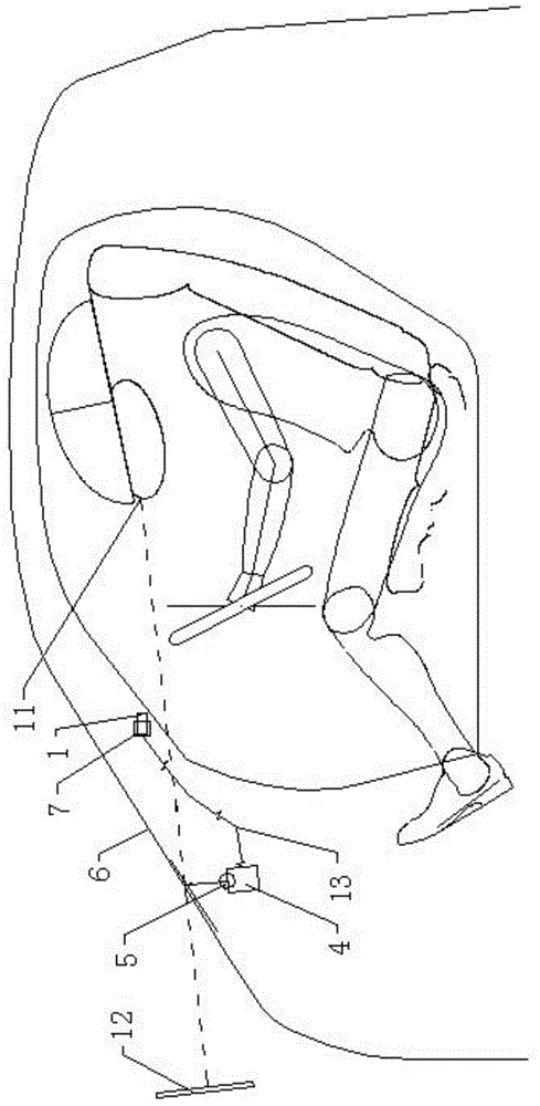 Vehicle-mounted electronic rearview mirror head-up displaying device