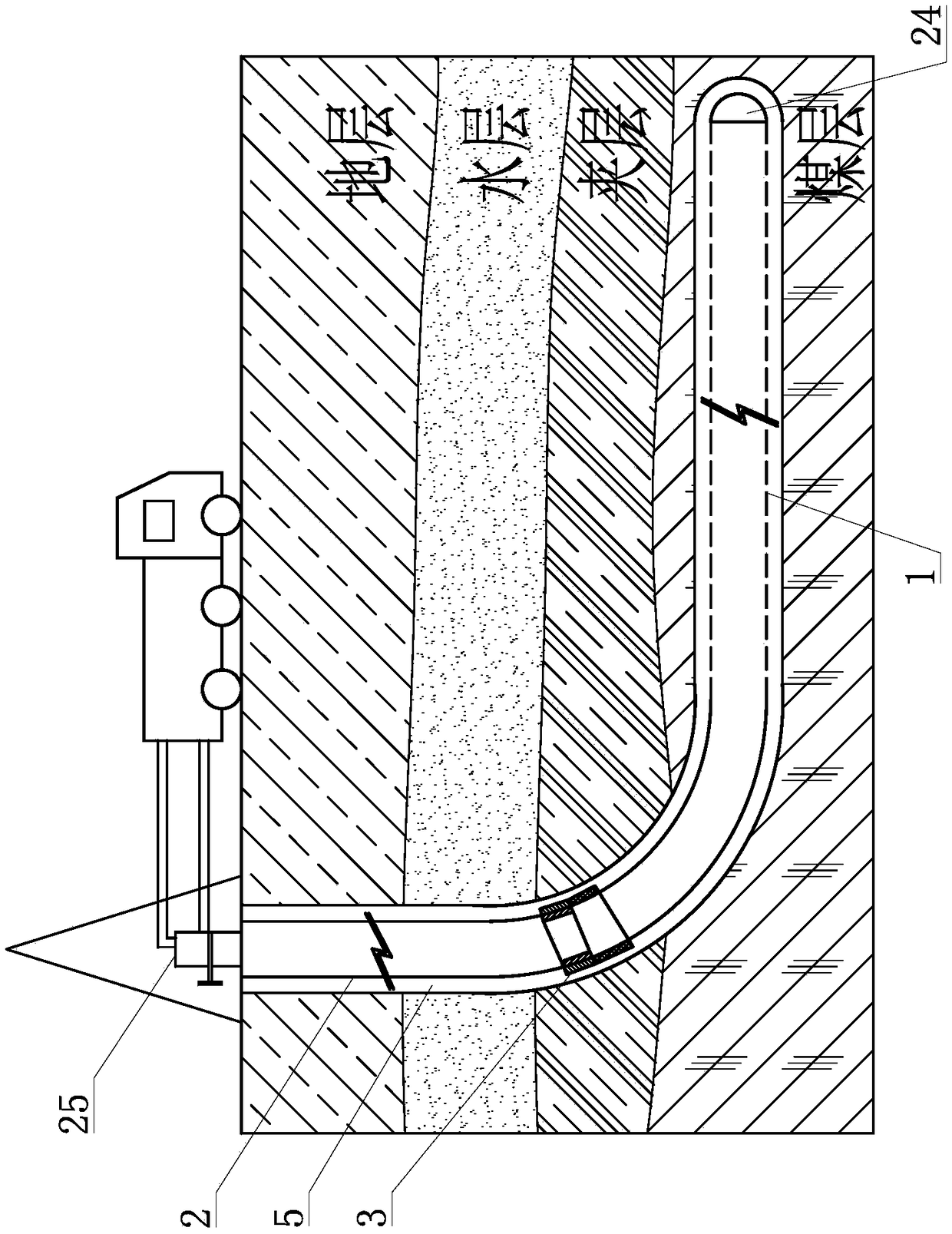 Exploiting device and method for horizontal well of coalbed methane