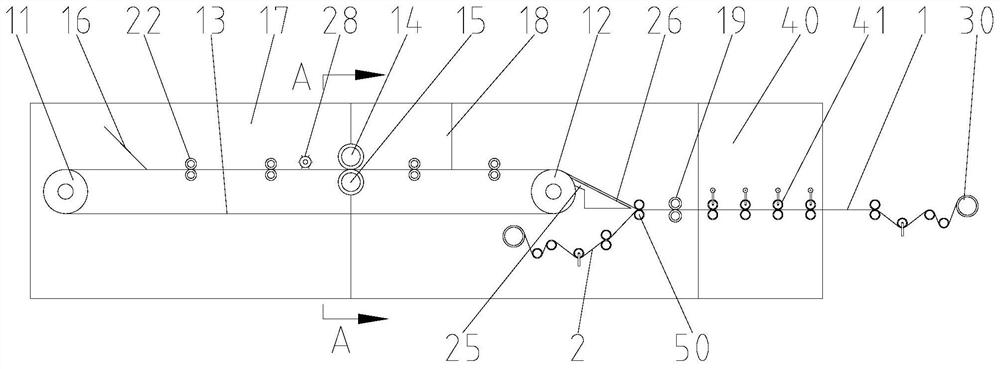 A kind of production method of continuous casting and rolling metal strip