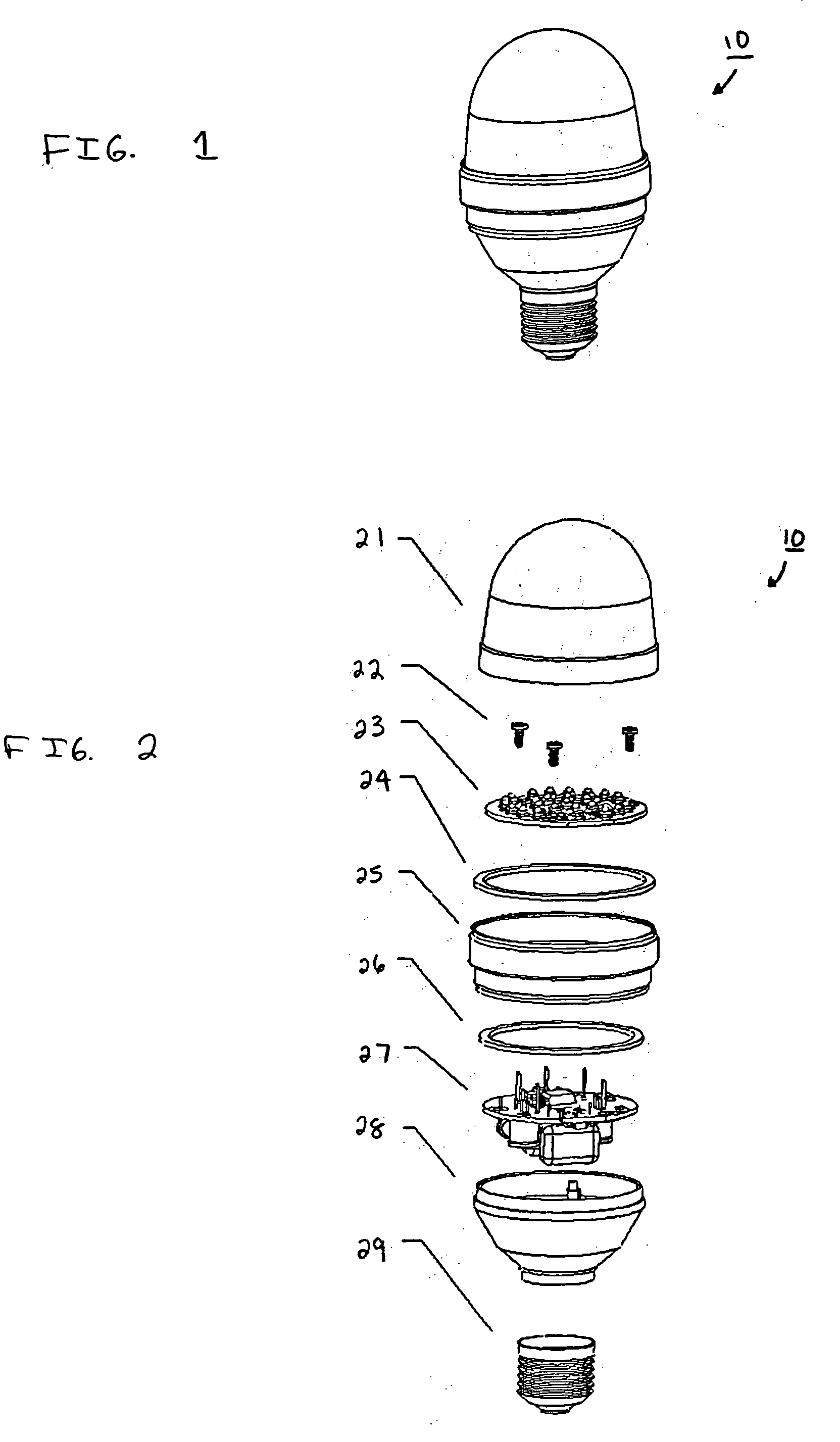 Light emitting diode (LED) light bulbs