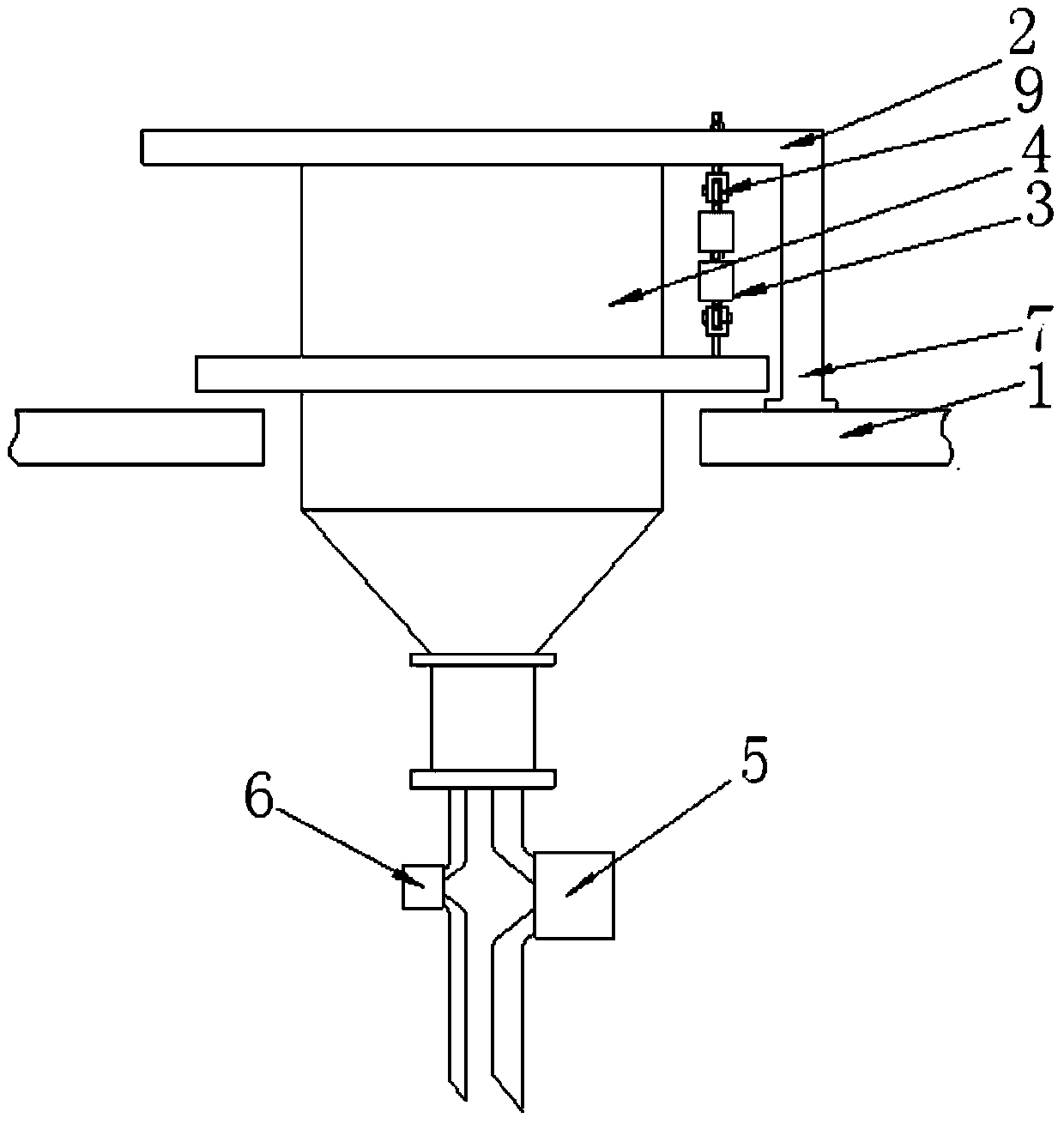 Device for weighing liquid with viscosity being 4mPa.S