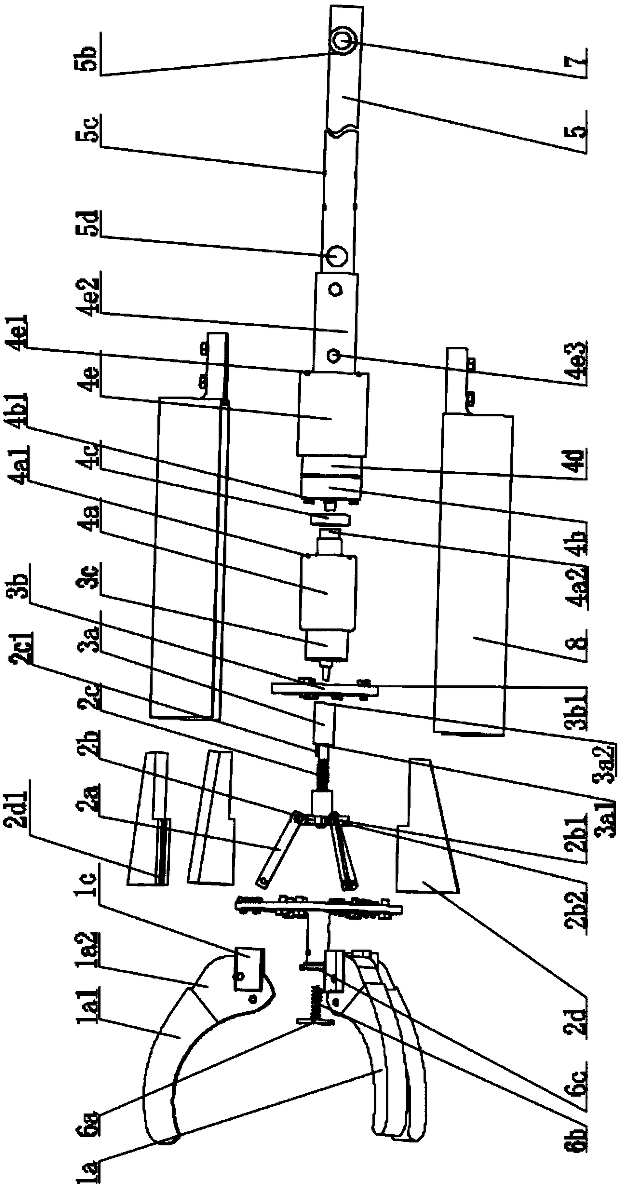 High-position forest fruit auxiliary manual automatic twisting and picking device